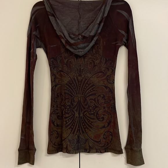 Med Long sleeve tee with hood - Picture 2 of 2